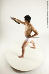 Underwear Fighting with sword Man Asian Standing poses - ALL Average Medium Black Standing poses - simple Multi angles poses Academic